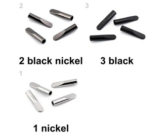 10pc Metal Webbing Belt Tip Width 30mm Cord End Caps Crimp Ends Tips Hardware...