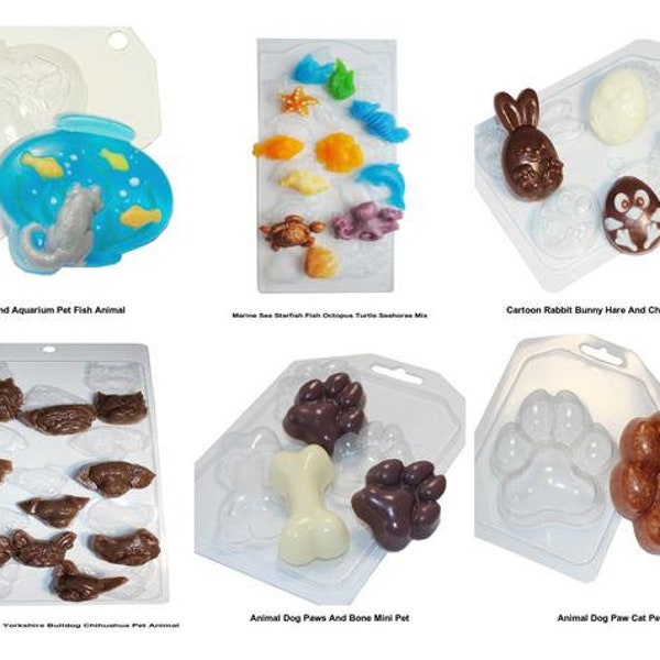 1pc Animal Plastic Soap Making Chocolate Gypsum Mold Food Grade Mould
