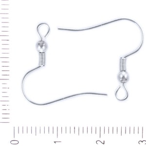 12pcs Stainless Steel Earrings Hooks Earwire French Wire Hooks Czech Metal Findings 19mm