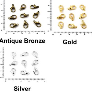 30pcs Tone Plated Lobster Clasp Claw Bulk Wholesale Jewelry Making Metal Findings 12mm