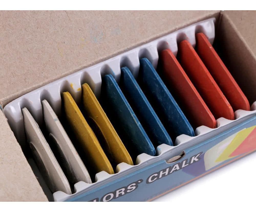 Professional Tailors Chalk, Triangle Tailor's Fabric Marker Chalk Box of 10  Assorted Colors Garment Chalk Bestselling Sewing Notions 