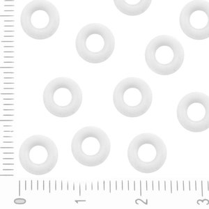 50pcs Clear Silicone Rubber Linking Jump O Ring Donut 7mm Hole 4mm
