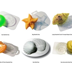 1pc Marine Sea Beach Plastic Soap Making Mold Gift For Her For Him Mould