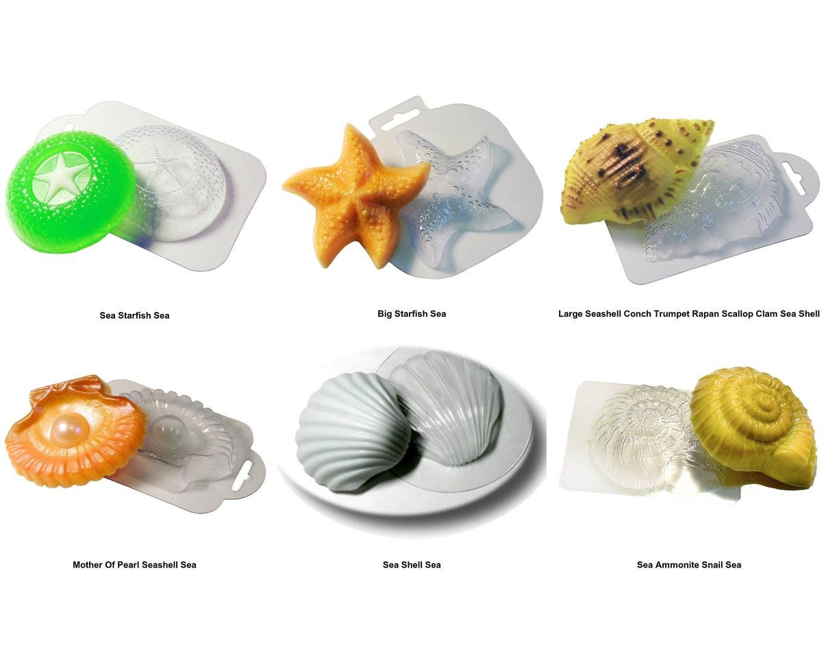 1pc Marine Sea Beach Plastic Soap Making Mold Gift For Her For Him Mould