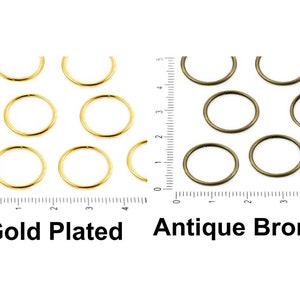 Bulk Open Jump Ring Linking Round Donut For Jewelry Making Metal Findings Gauge 18 Wholesale 16mm x 1mm