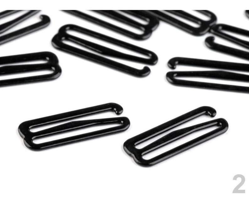 10pc Hook Bra Strap Adjustment Slide Hook Width 30mm Lingerie And Swimwear Components Swim /& Corsetry Haberdashery