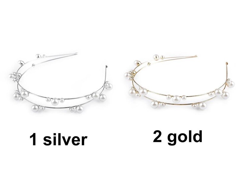 1pc Fancy Headband With Pearl Beads Festive Headbands Tiaras Crowns Accessories For Hair Jewellery
