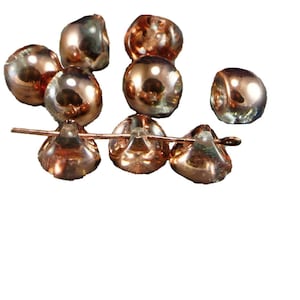 Crystal Gold Capri Half Mushroom Button Czech Glass Beads 9mm x 8mm 12pcs