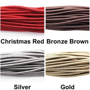 1pc Drawcord Tube Rubber Fabric Polyester Nylon Elastic Stretch Round Rope Cord Drawstring Jewelry Making Findings 47cm x 7mm