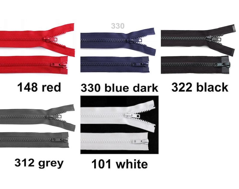 1pc Plastic Jacket Zipper 5mm Open-end Zipper 2 Sliders Length Vislon With Two Two-way Zippers Haberdashery