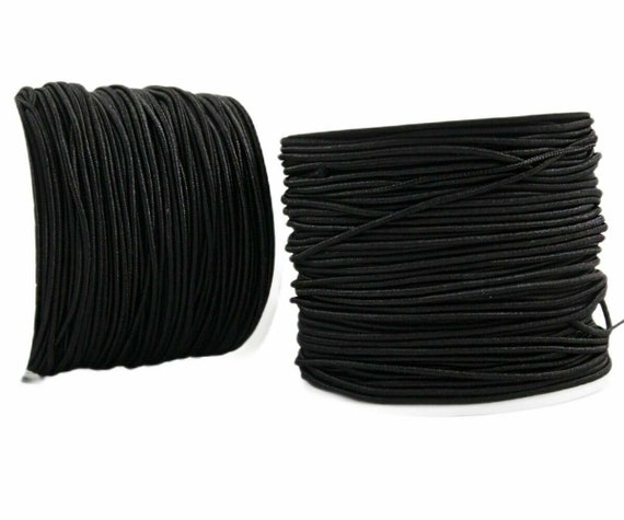 Buy 26m 84ft 28yrd Black Round Nylon Elastic Stretch Cord Rope Spool  Beading Knotting String Shamballa Kumihimo Macrame Mala Thread 0.8mm .031  Online in India 