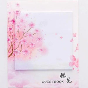 1pc di Fiori in Fiore Sakura Quadrati di Carta Floreale Rosa Carino Memo Pad Adesivi Decal Sticky Notes Scrapbooking e fai da te Kawaii