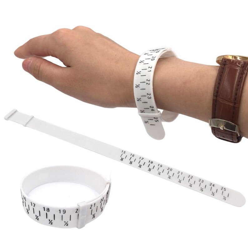 1 Set Black Round Plastic Universal Adjustable Bracelet Measurement Tools Durable 225mm Professional Jewelry Goldsmith Bracelet Chart