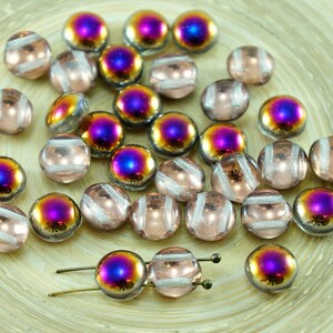 New Shape 30pcs Candy Round Domed 2 Two Hole Weaving Czech Glass Beads 8mm image 6
