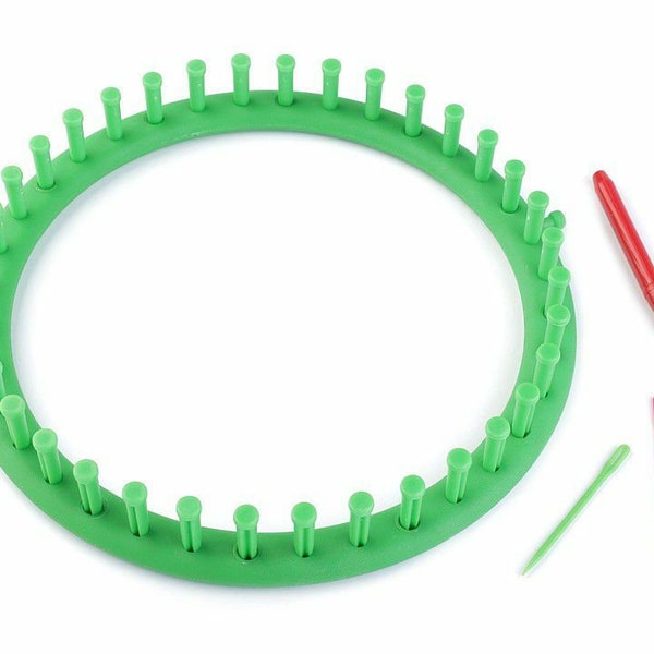 1set Verde Irlandese di lavoro a Maglia in Tondo Telaio Ø24 Cm, Craft Kit, Palline fai da te, Pom Pom Maker E Insiemi, a Maglia, Uncinetto,