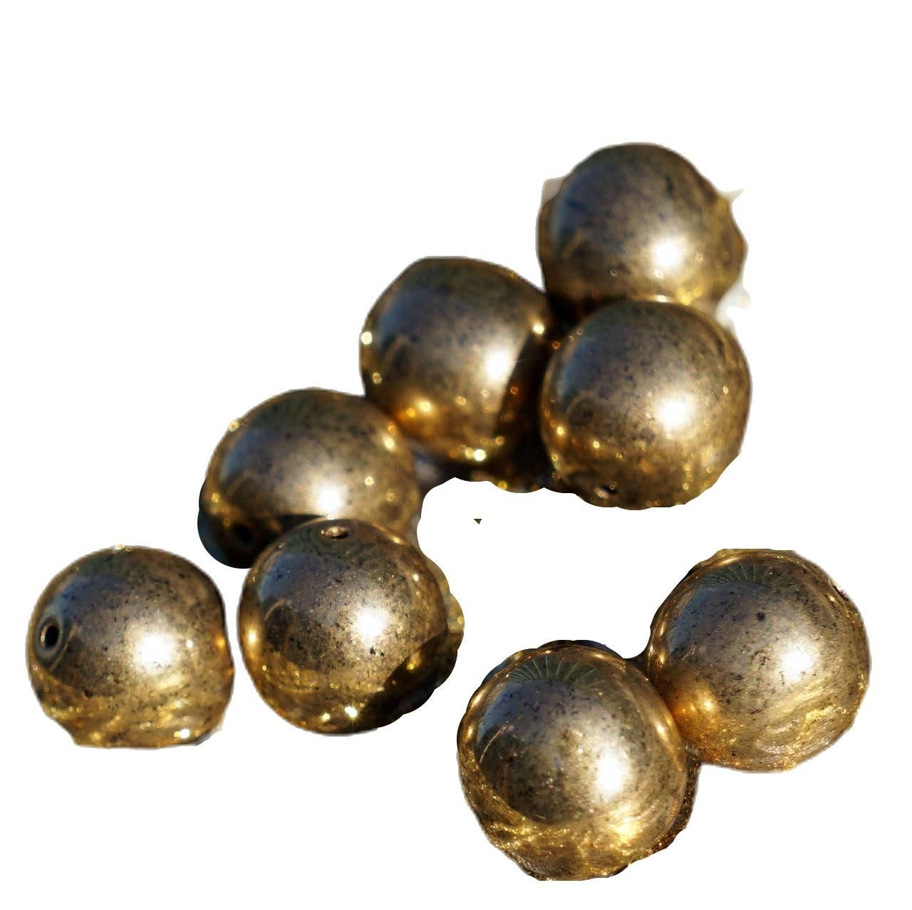 8pcs large metallic aged gold czech glass round faceted beads fire polished 12mm 8pcs large metallic aged gold czech glass round faceted beads fire polished 12mm