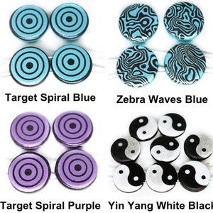 4pcs de Verre tchèque Laser Plat 2 Deux de de Perles 14mm