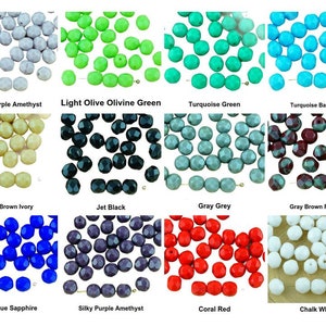40pcs Opaque Round Faceted Fire Polished Spacer Czech Glass Beads 6mm