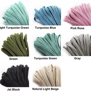 2yrd 1.8m Cotton Linen Ribbon Fabric Flat Cord Macrame Boho Bracelet Necklace Sewing Decorative Jewelry Making 9mm