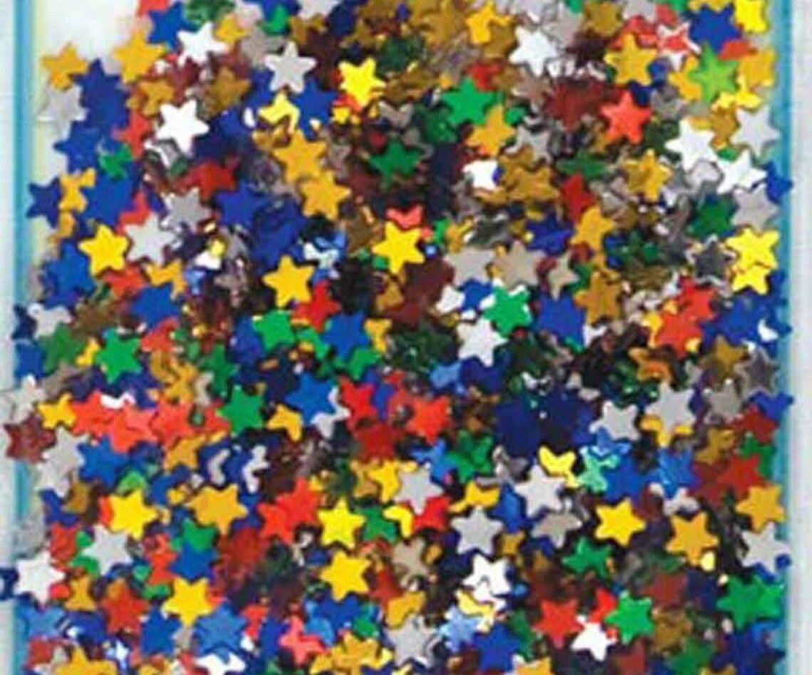 Sequin Stars Mix Colors 5g Craft Fabric Bedroom Decor Etsy
