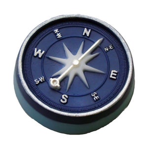 1pc Compass, Travelling, Wanderlust Traveler Gift Round Marine Plastic Soap Making Mold Mould 75x22mm