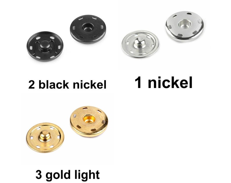 5pr Metal Snap Fastener Duffle Coat Fasteners / Designer Etsy