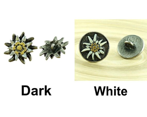 Button, Flower design 12x7mm Button, Flower design 12x7mm