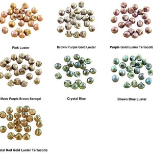 12pcs Picasso Mushroom Button Czech Glass Beads 9mm x 8mm