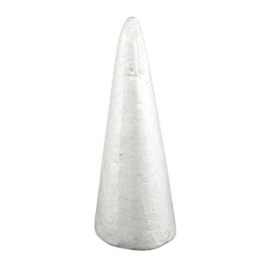 1pc White Diy Polystyrene Cones 13x39cm, Crafts Foam, Christmas Ornaments, Arts Supplies, Christmas Theme, Craft Supplies, Decorations
