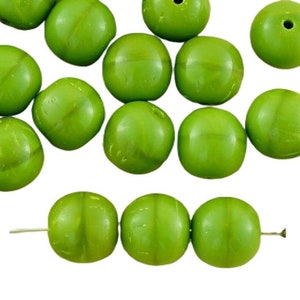 20pcs Opaque Olivine Olive Green Round Druk Spacer Seed Czech Glass Beads 8mm