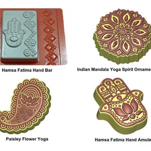 1pc Yoga Spirit Plastic Soap Making Wax Chocolate Gypsum Cheese Cookies Gelatin Mold Casting Food Grade Mould