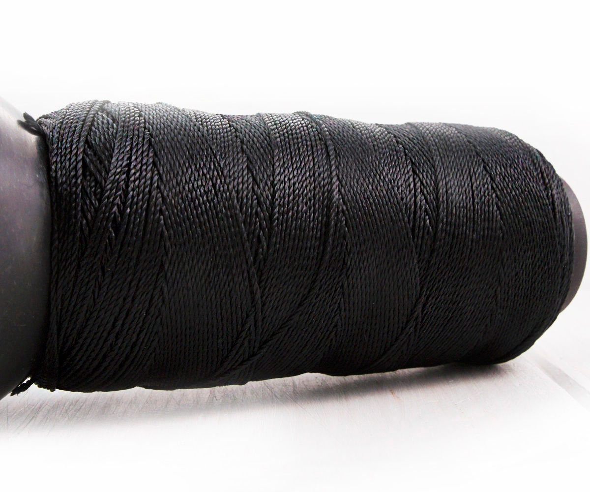500m 546yrd Black Nylon Beading Thread Cord String Jewelry Braided