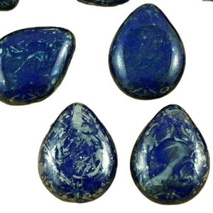 6pcs Picasso Czech Glass Flat Teardrop Beads Flower Petal 12mm x 16mm