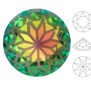 2 pz Izabaro Cristallo Mandala Vitrail Medio 001mvm rotonda Rivoli Cristalli di Vetro 1122 Izabaro Pietra Chatons sfaccettato strass 14mm Iz