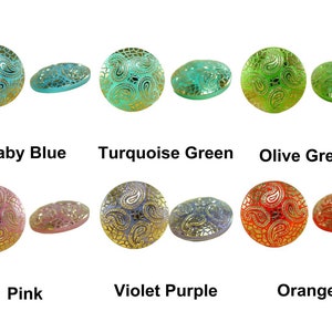1pc Gold Leaf Snake Skin Oriental Handmade Czech Glass Button Size 12 27mm
