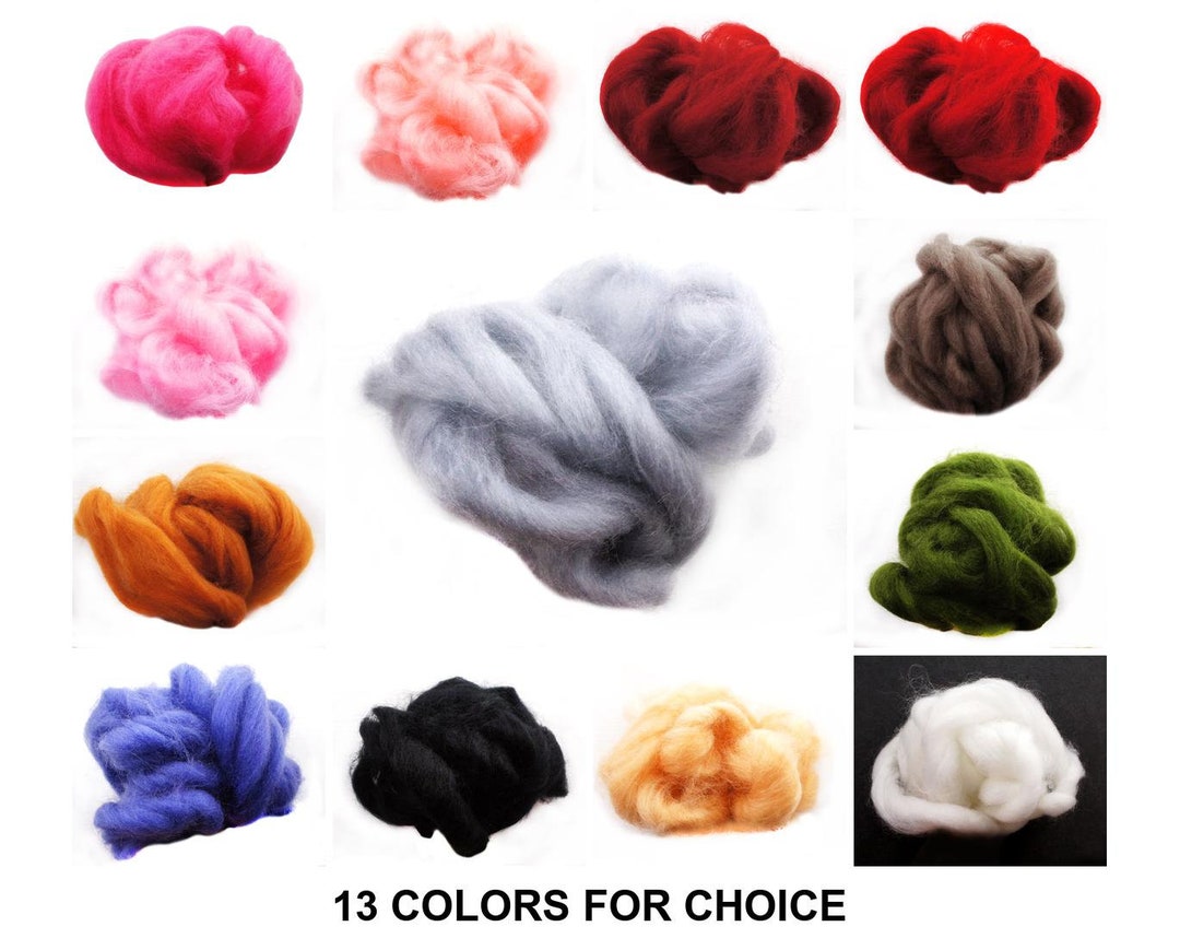 20g 4m Vegan Friendly Acrylic Wool for Needle Felting Spinning Knitting ...