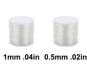 FADEN ELASTISCHES SILIKON SCHMUCK FADEN 0,7mm Transparent 3 Meter. FADEN ELASTISCHES SILIKON SCHMUCK FADEN 0,7mm Transparent 3 Meter.