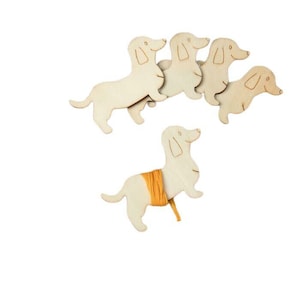 Juego De Carretes Para Mouline "perros, Arte, Soporte, Madera Sin Terminar, Hilo, Almacenamiento De Costura, Bordado De Bricolaje, Suministr
