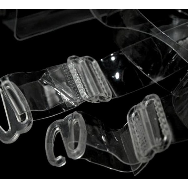1paar Transparent Bh Träger Transparent Silikon Breite 15mm Mit Kunststoff-verschluss, Träger, Push-up, Zubehör, Bh-, Korsett- Und Bademode