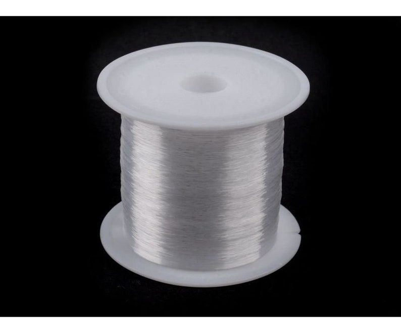 1 pc Fil De Nylon Transparent Transparent / Invisible Ø0. 3mm, Fils Et Lignes De Bricolage, Matériel De Cordage, Perles image 2