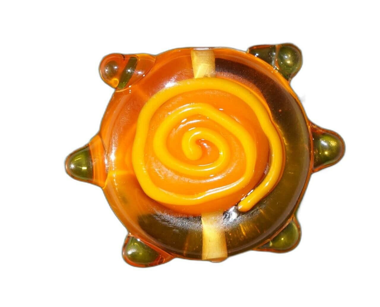 Sun Lampwork Beads Orange Yellow Glass Sun Bead Summer