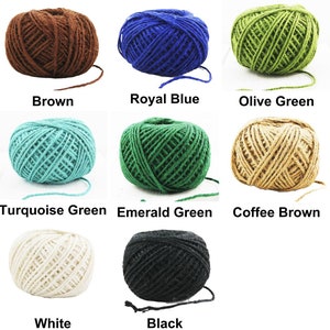 12m 39ft 13yrd Linen Cord Jewelry Making Twisted Rustic Rope Yarn Natural Raw Wrap Bracelet 2mm .08 In