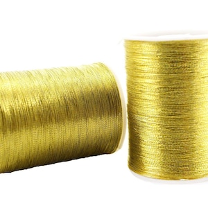 55m 60Yards Metallico Filo da Ricamo Macchina da Cucire fai da te Abbigliamento Spilla Maglia Uncinetto 0.1 mm