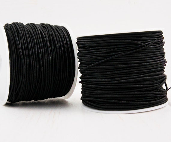 26m 84ft 28yrd Black Round Nylon Elastic Stretch Cord Rope Spool