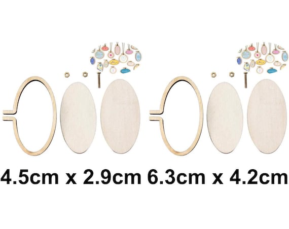 Kit 5 Cerceaux De Broderie Ovales - 3 Tailles - Pour Point De Croix Et Artisanat