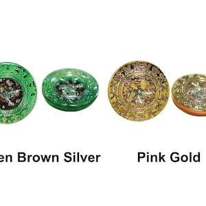 1pc Flower Star Handmade Czech Glass Button Size 10 23.5mm