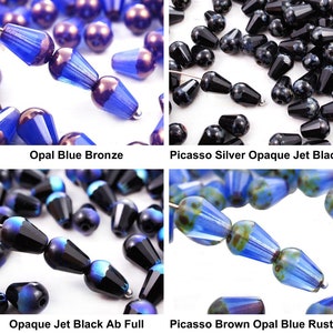 20pcs Pear Faceted Fire Polished Teardrop Czech Glass Beads 8mm x 6mm