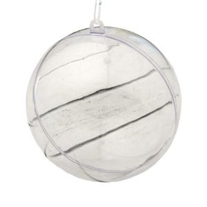 Blank Hollow Plastic Case For Ornament Making Party Clear Christmas Acrylic Ball Separable Parts Cm