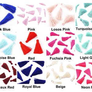 12pcs Cotone Mini Nappe Istruzione Nappa Per Fare Gioielli Orecchini 35mm