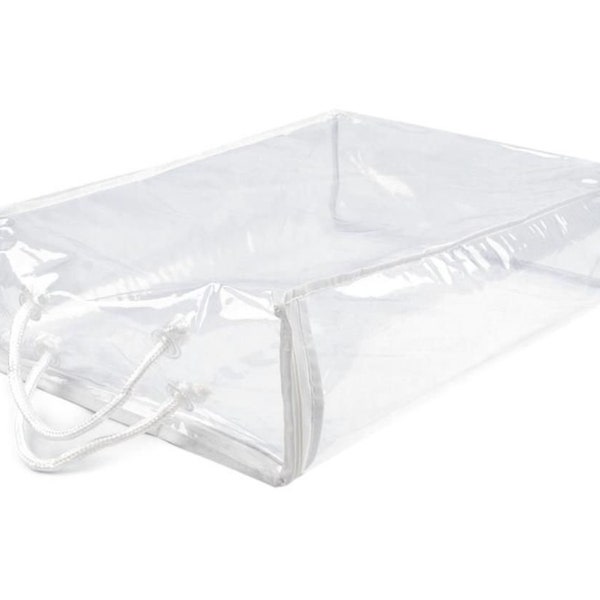 1pc Transparent Pvc Emballage de Sac de Tirette de 28x37cm, Sacs, Tube, des Conteneurs, des Bobines, des Cartes, Mercerie, Magasin d'Équipem